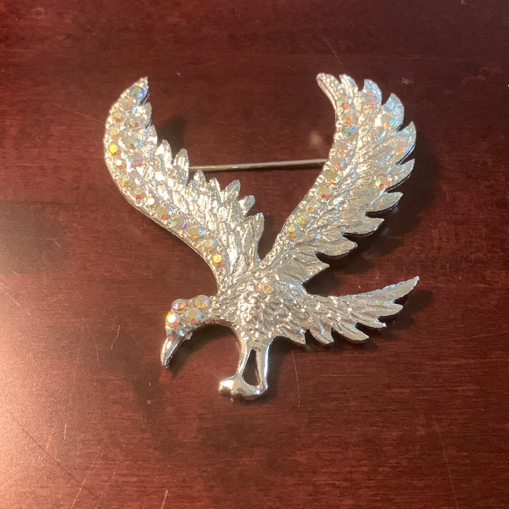 Vintage Rhinestone Bird Pin